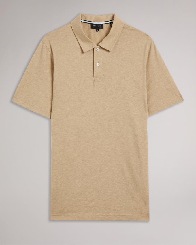 Polo Ted Baker Short Sleeve Cashmere Blend Marron Homme | IPX-46238508